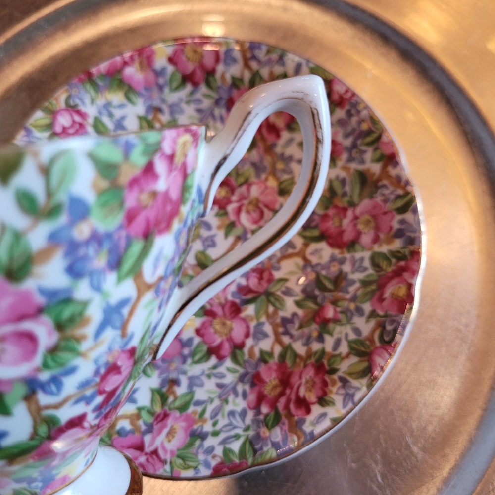 Taylor & Kent bone China TEA CUP  SAUCER Made in England - Picture 4 of 7